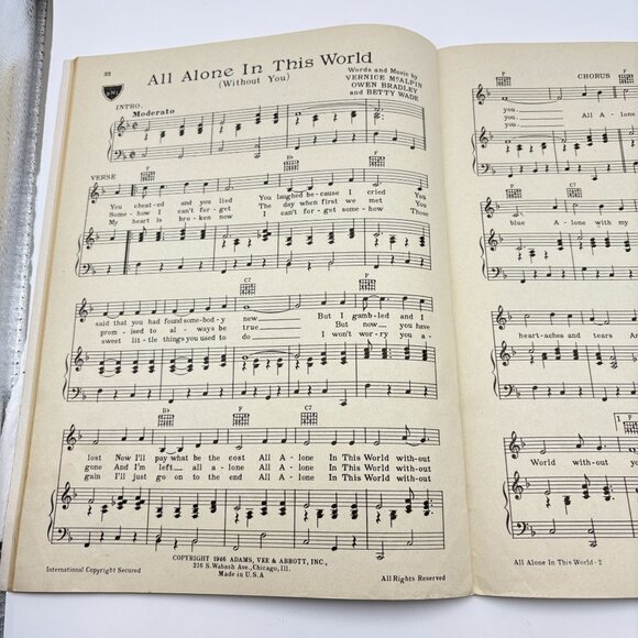 Eddy Arnolds Radio Favorites Piano Song Book Sheet Music Number A-1 Vtg Country - Picture 7 of 9